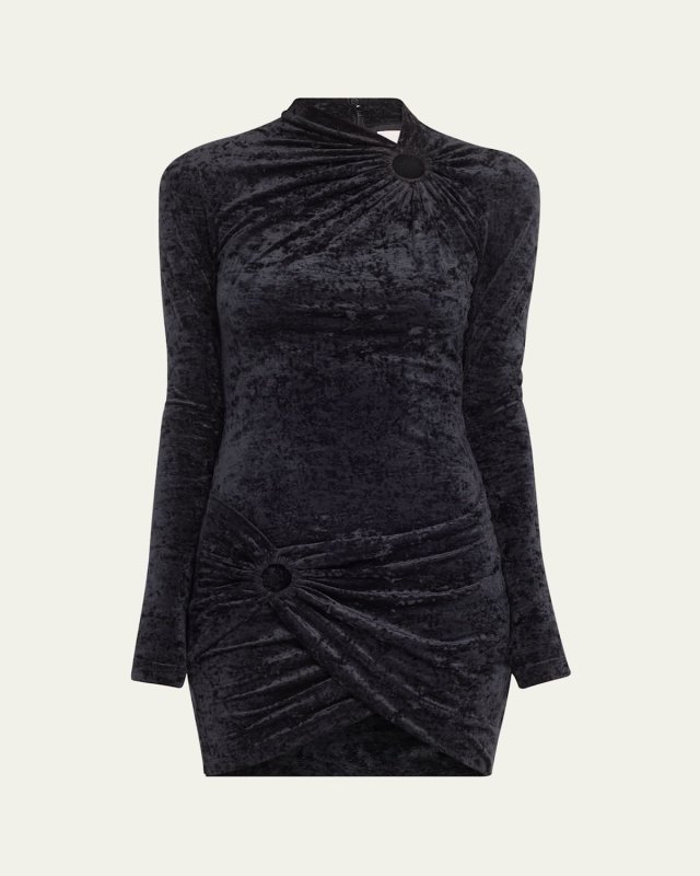 Havana Crushed Velvet Mini Dress