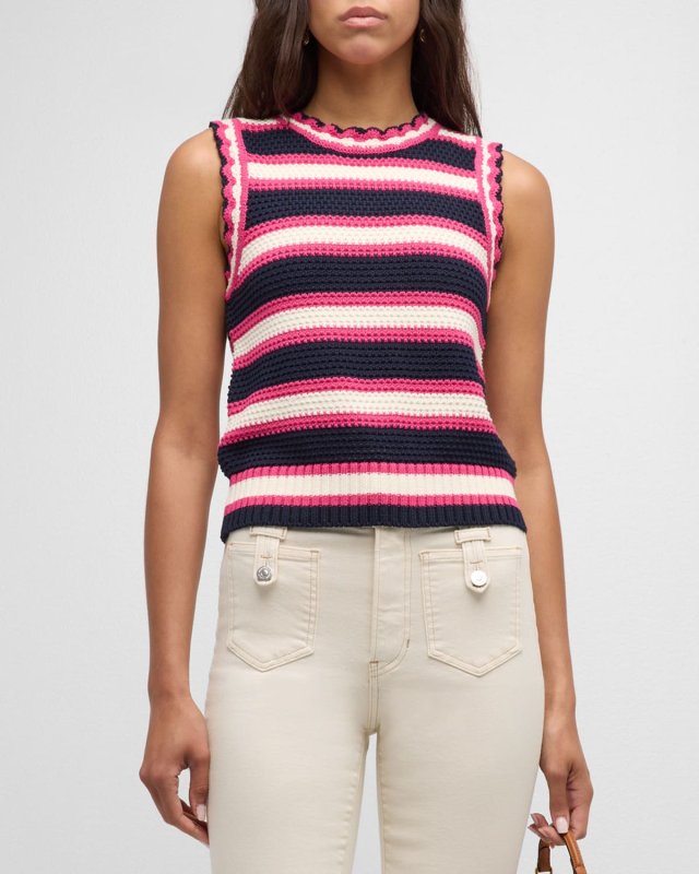 Jensie Striped Knit Vest