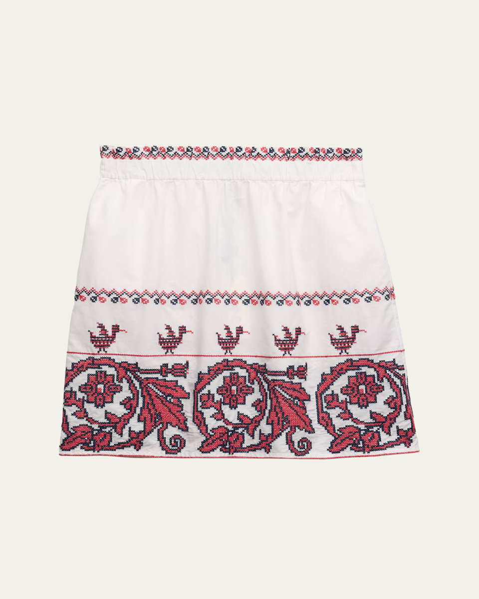 Girl's Beena Embroidery Skirt, Size 2-14