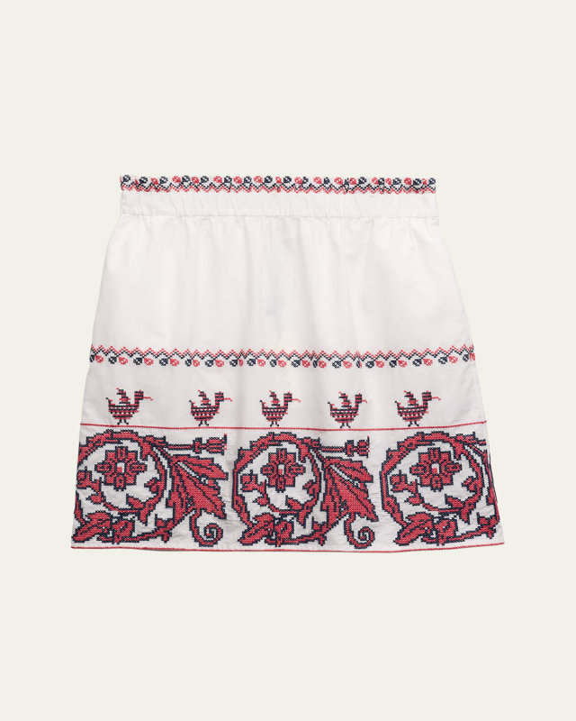 Girl's Beena Embroidery Skirt, Size 2-14