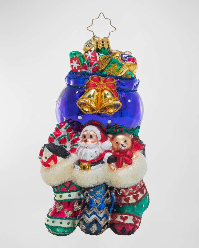 Santa Was Here Ornament
