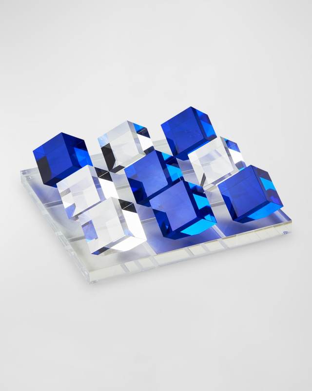 Lucite Bicolor Tic-Tac-Toe Set