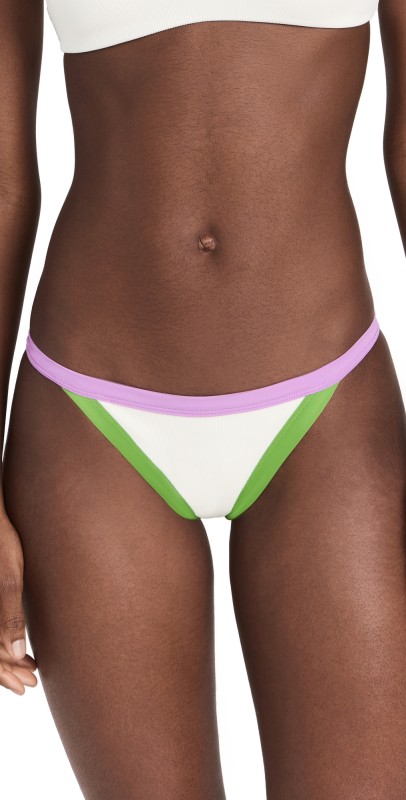 LSPACE Vacay Classic Bikini Bottoms Cream/Jewel/Palm