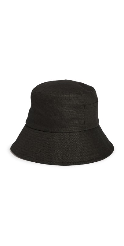 Lack Of Color Wave Canvas Bucket Hat Black
