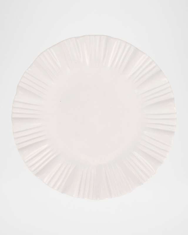 Bari White Small Round Platter