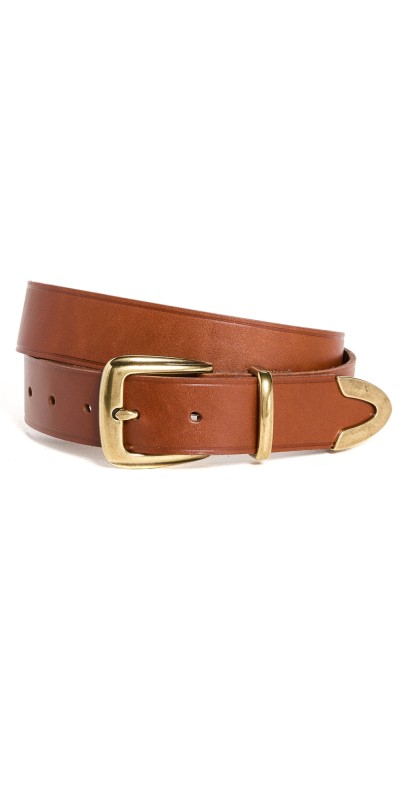 Madewell Leather Western Belt English Saddle