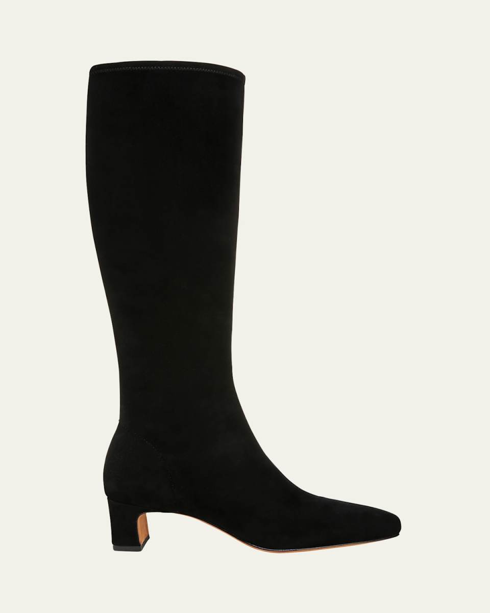 Saira Suede Kitten Knee Boots