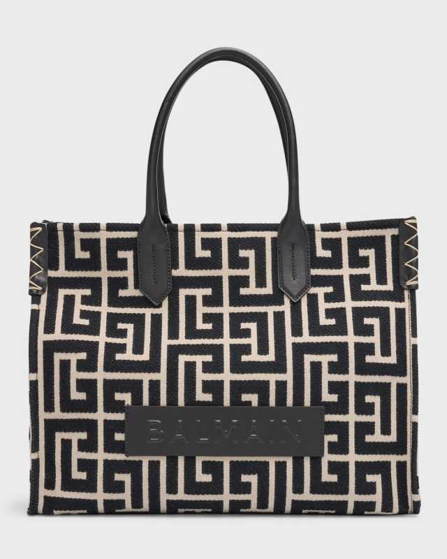 B Army Medium Shopper Tote Bag in Monogram Jacquard