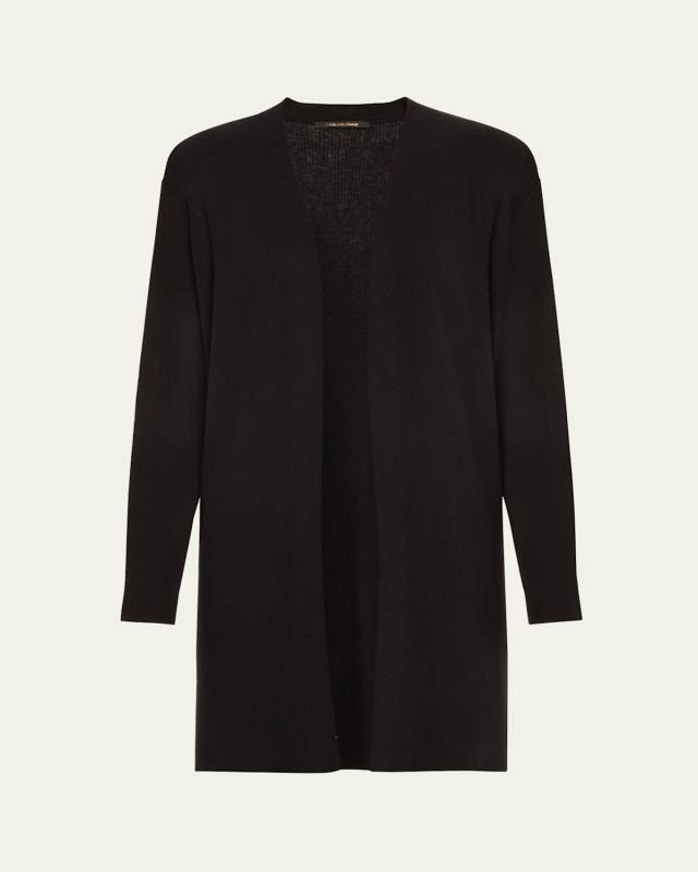 Marla Ribbed Open-Front Cotton Sweater