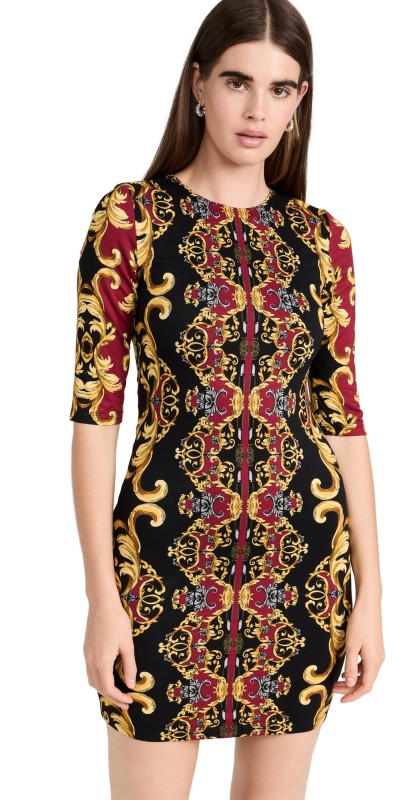 alice + olivia Delora Fitted Dress Regal Romance Bordaux