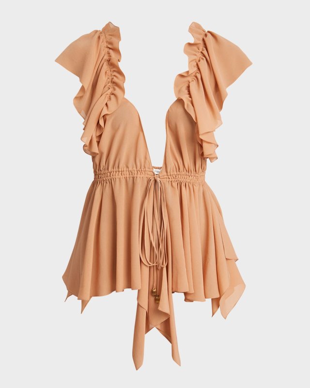 Ruffle Top with Tie Waist