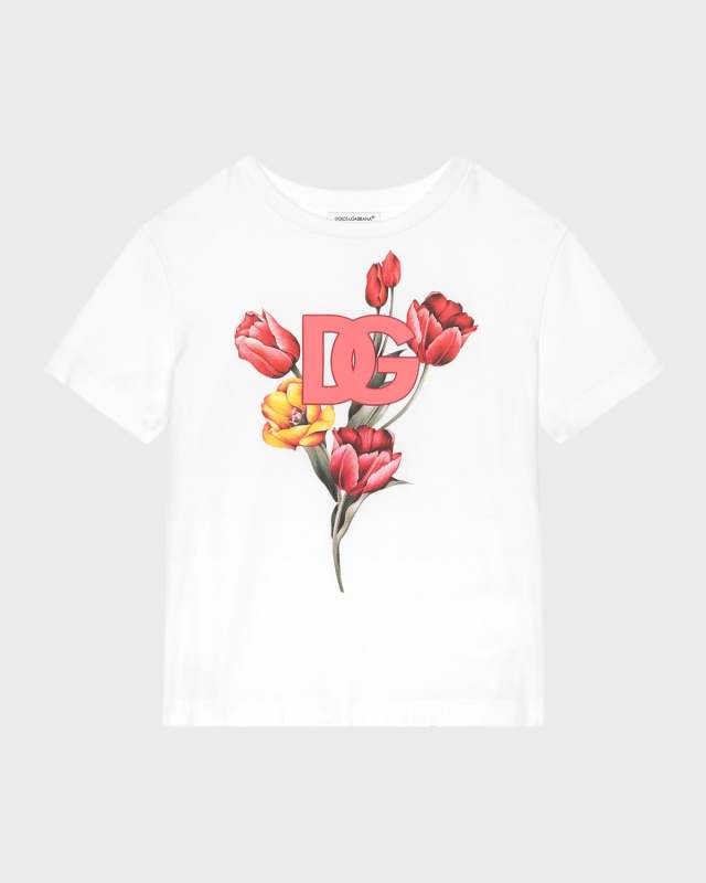 Girl's Logo-Print Tulip Graphic T-Shirt, Size 4-6