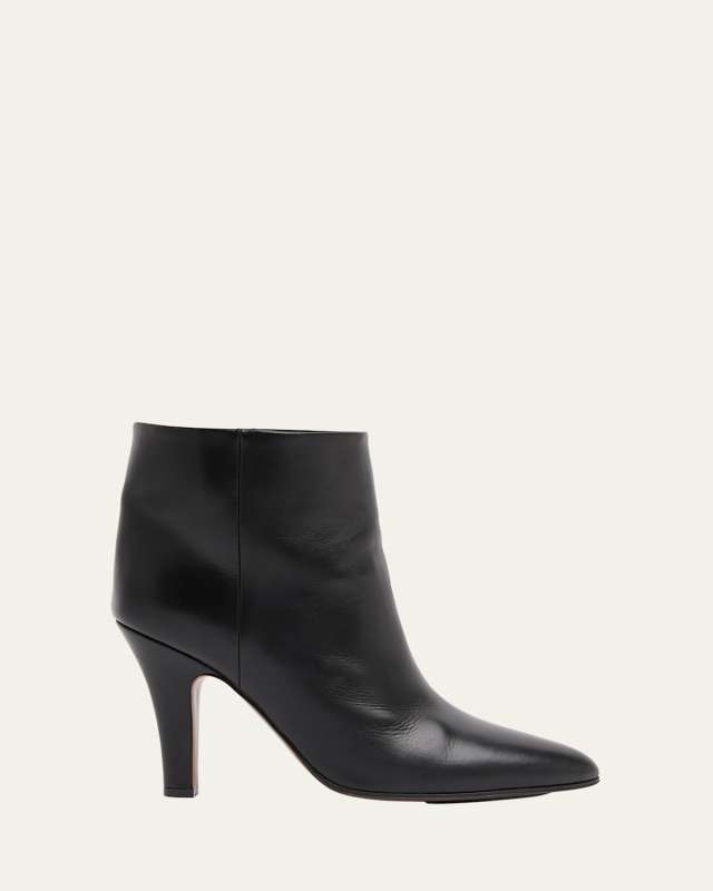 Prudens Leather Stiletto Ankle Booties