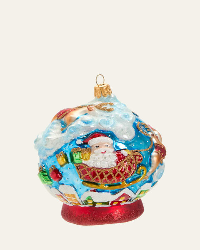Snowglobe with Santa Christmas Ornament