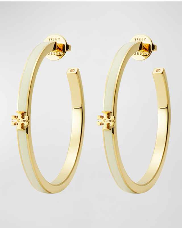 Kira Enamel Hoop Earrings