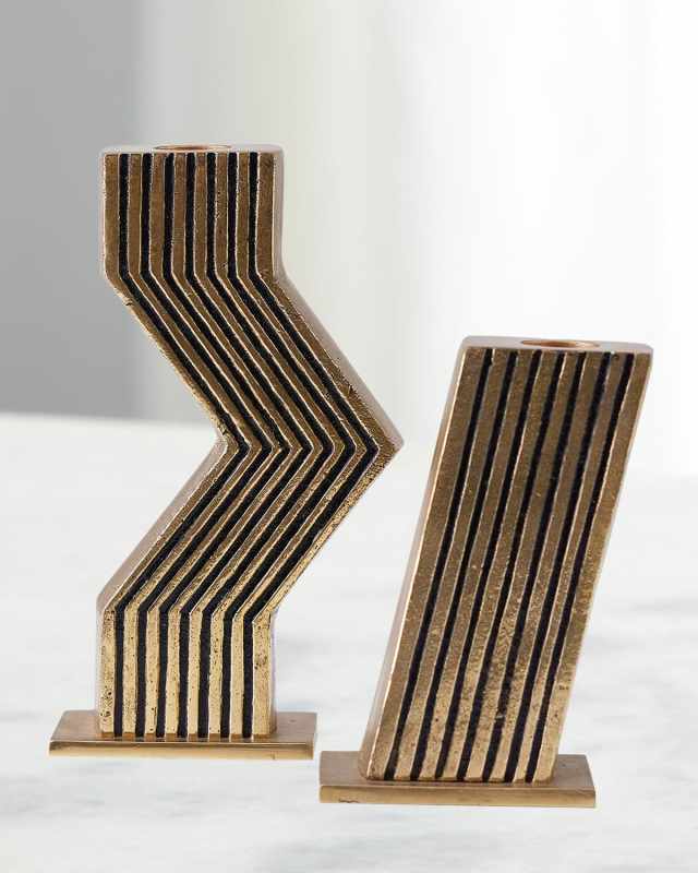 Vesely Candleholders, Set of 2