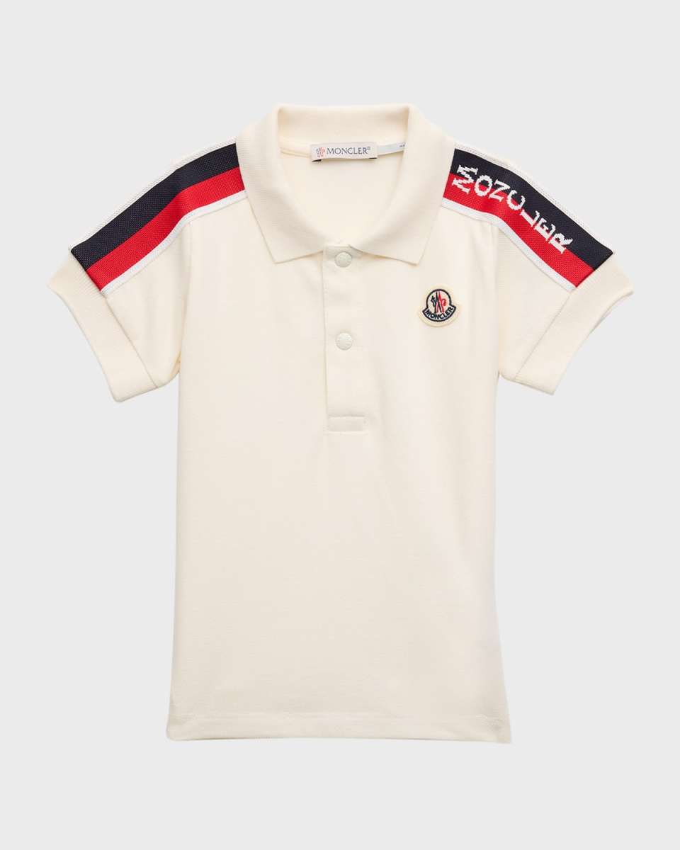 Boy's Polo Shirt W/ Tri Stripes & Logo, Size 6M-3