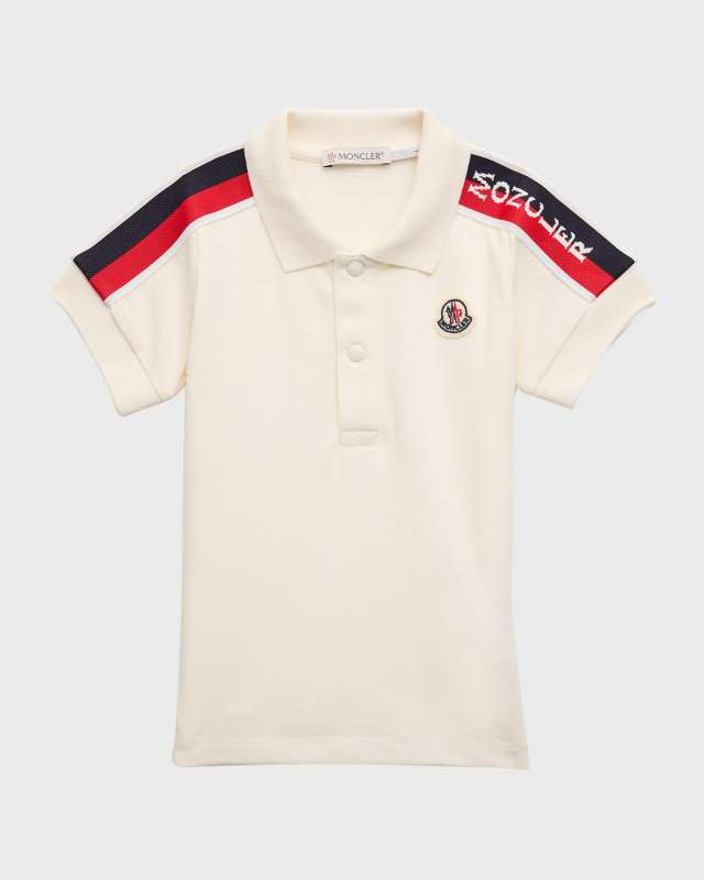 Boy's Polo Shirt W/ Tri Stripes & Logo, Size 6M-3