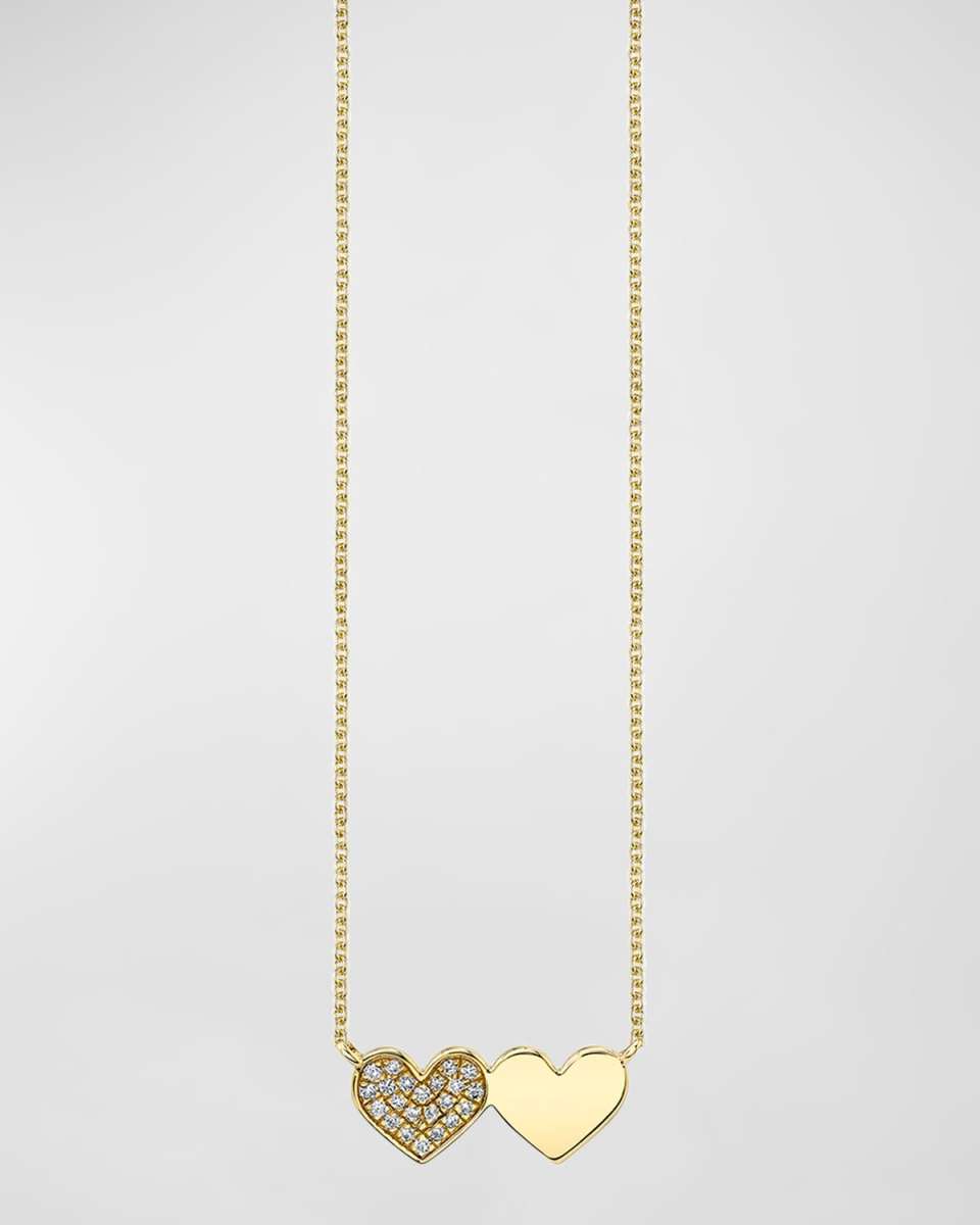 Diamond Double Heart Necklace