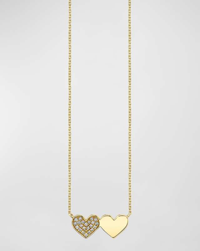 Diamond Double Heart Necklace
