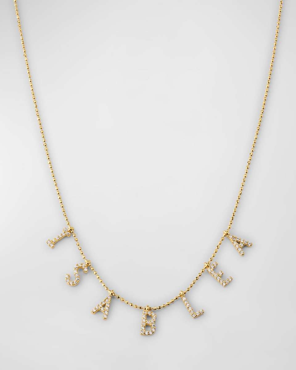 14K Gold-Plated Sterling Silver 7-Letter Personalized Necklace