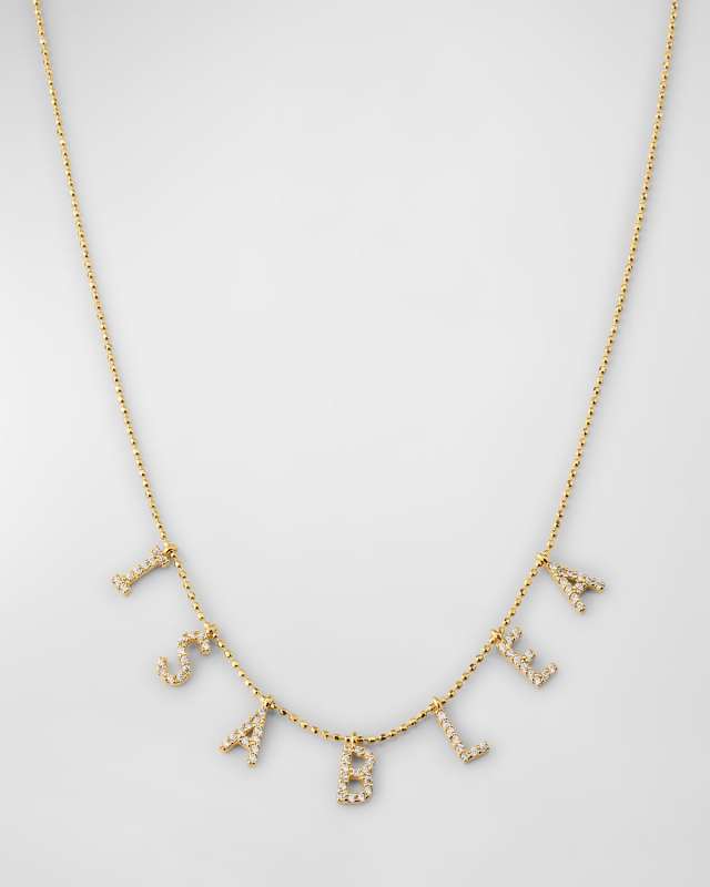 14K Gold-Plated Sterling Silver 7-Letter Personalized Necklace