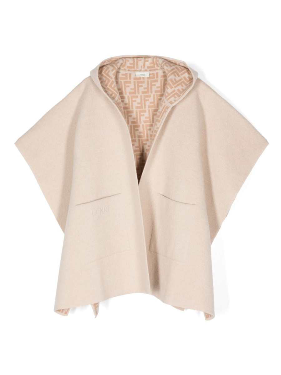logo-embroidered poncho