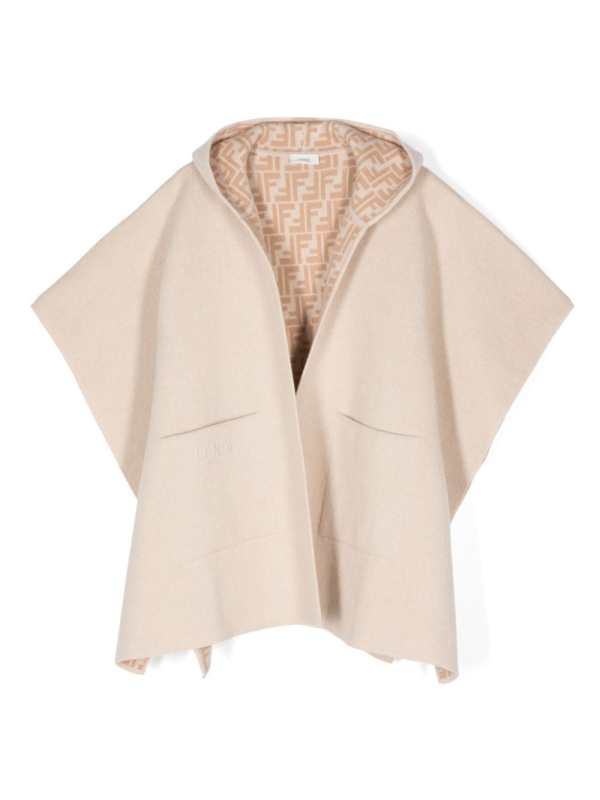 logo-embroidered poncho