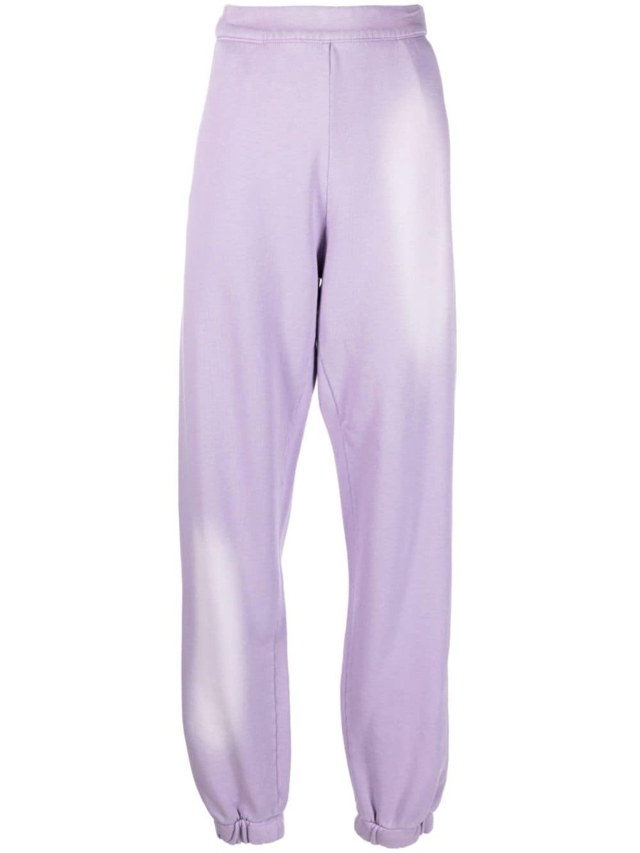 bleach-effect slim track pants