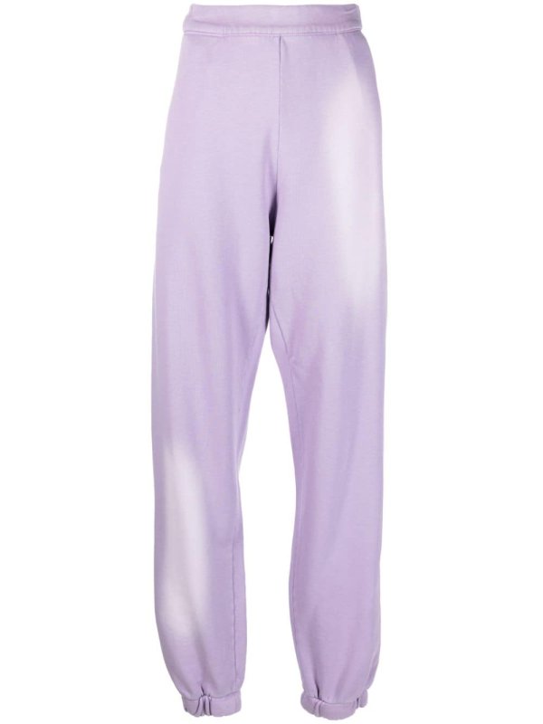 bleach-effect slim track pants