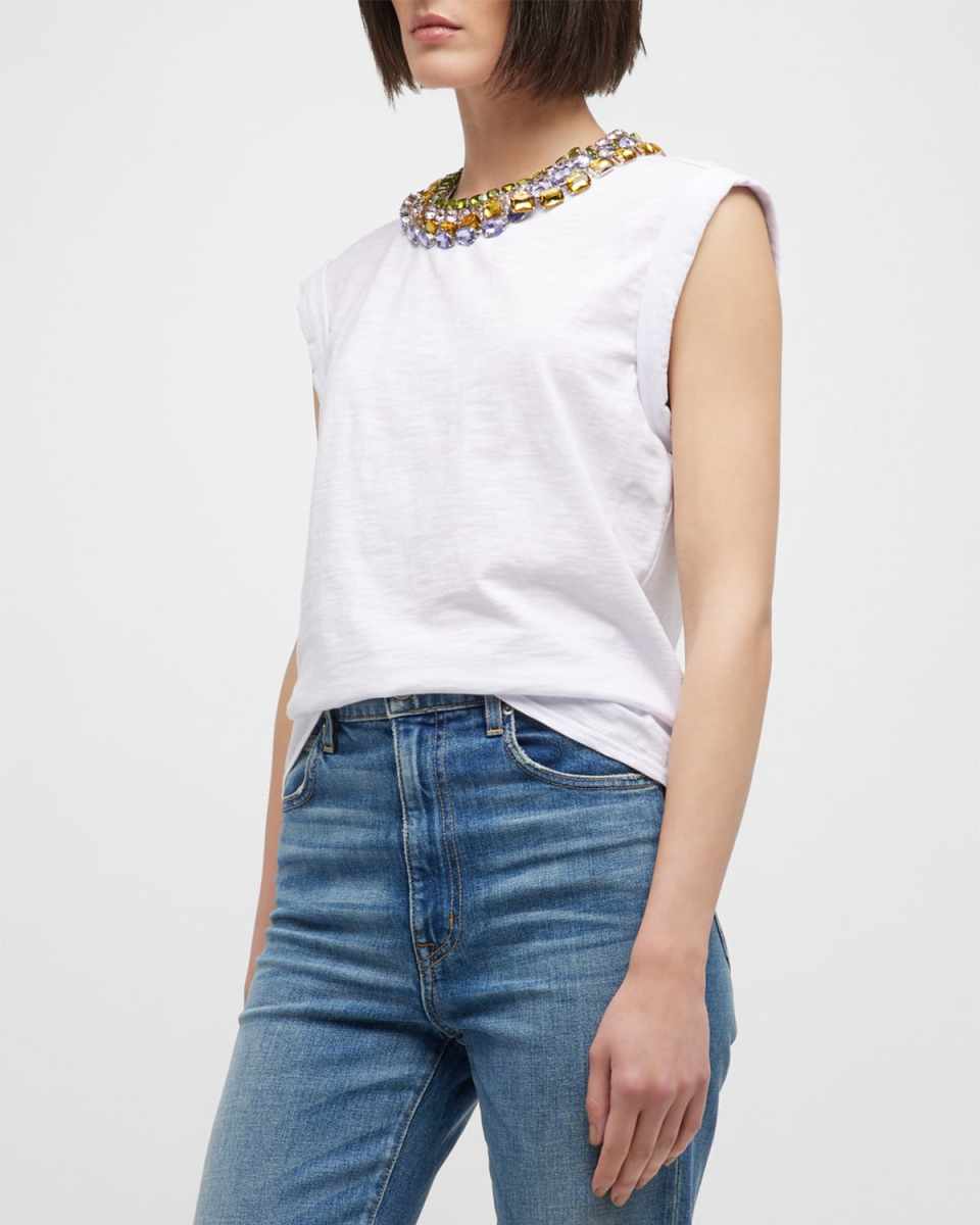 Bella Chunky Rhinestone Embellished Tee