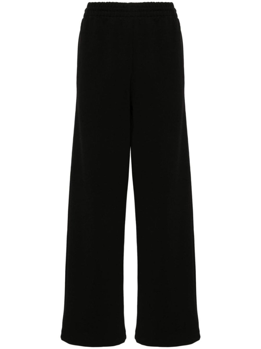 ribbed straight-leg trousers