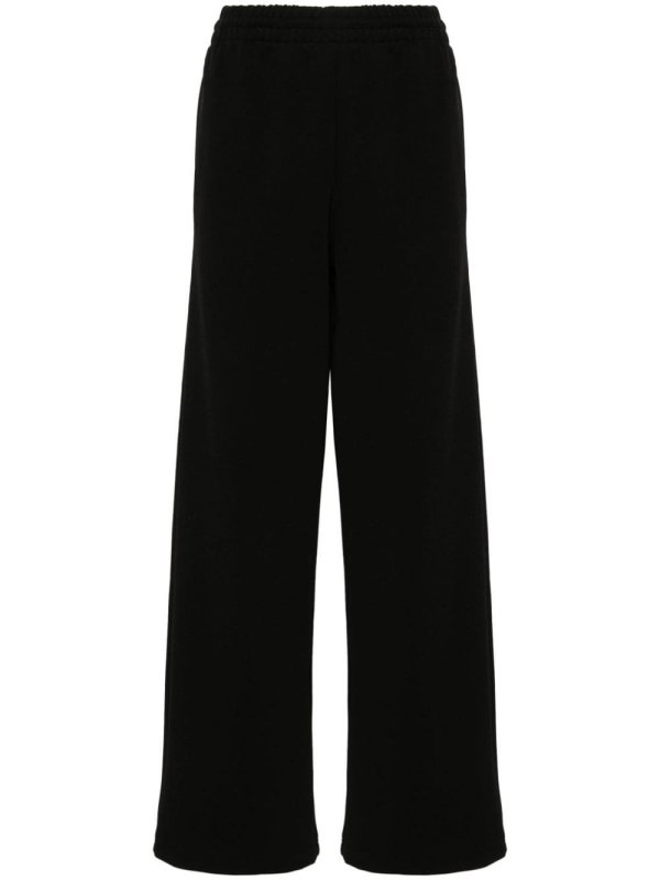 ribbed straight-leg trousers