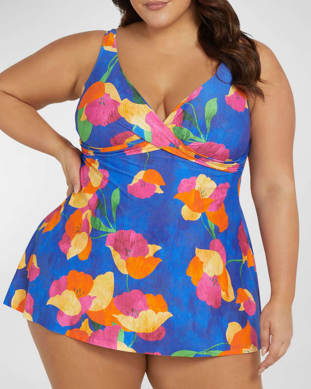 Plus Size Au Contraire Delacroix Swimdress