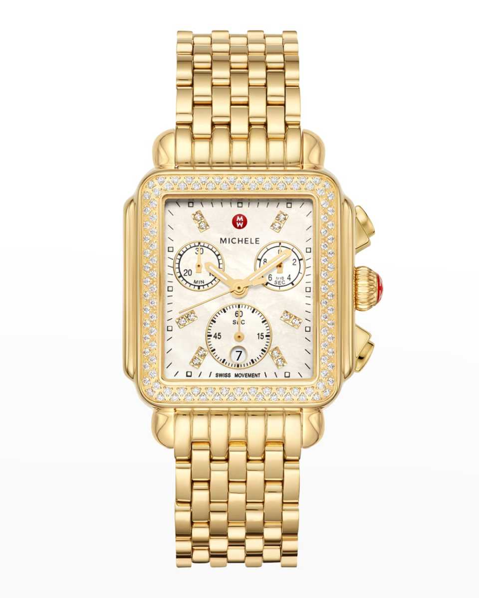 Deco Gold Diamond Bracelet Watch