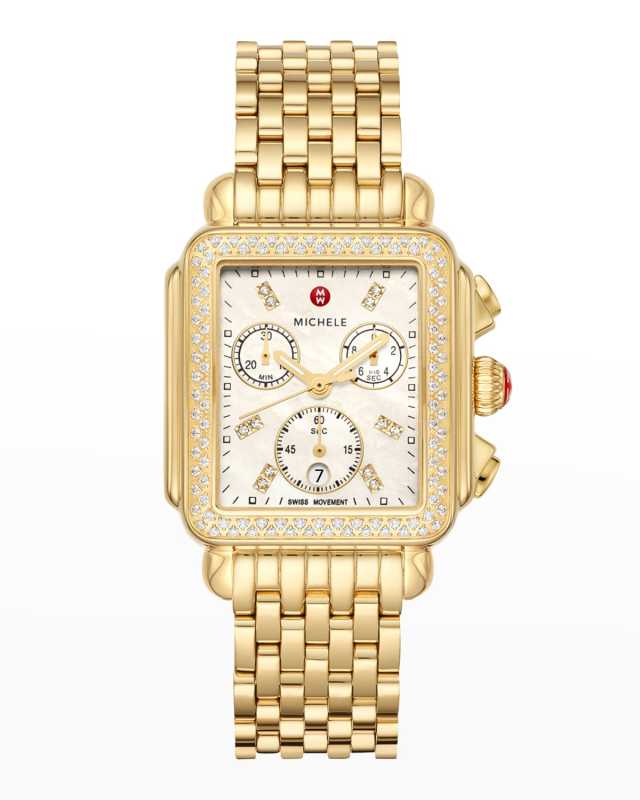 Deco Gold Diamond Bracelet Watch