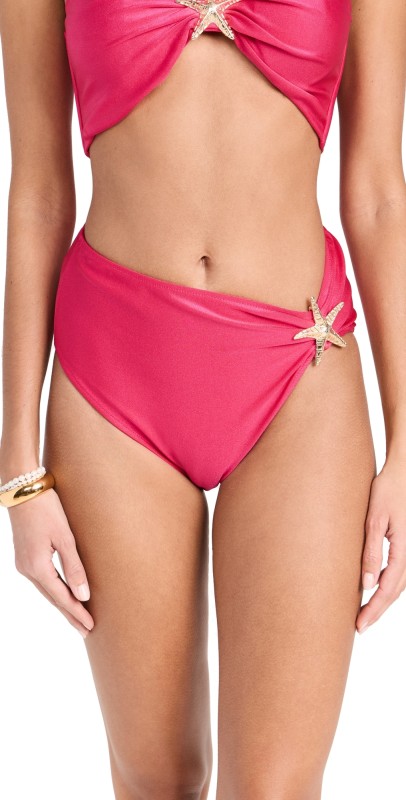 PatBO Starfish Bikini Bottoms Cerise