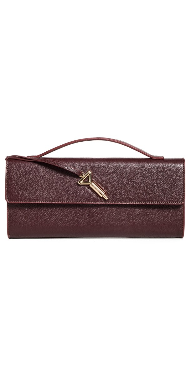 Florian London Anya Brown Clutch Bordo