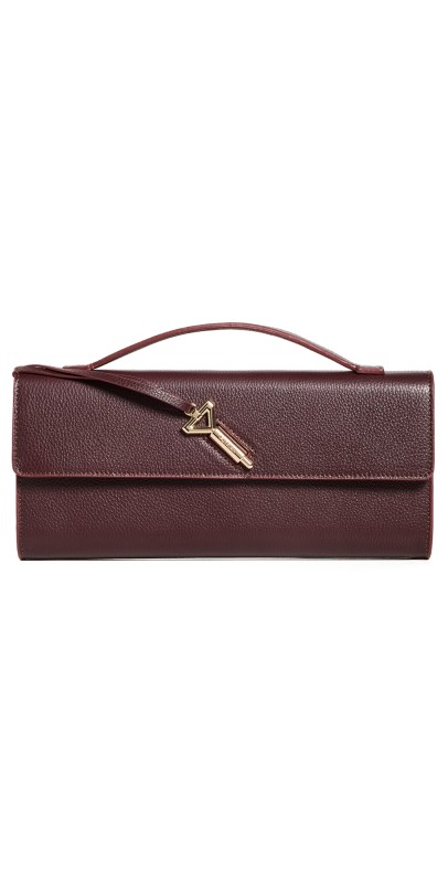 Florian London Anya Brown Clutch Bordo