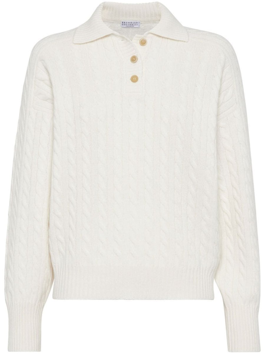cable-knit cashmere jumper