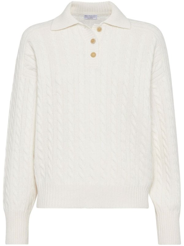 cable-knit cashmere jumper