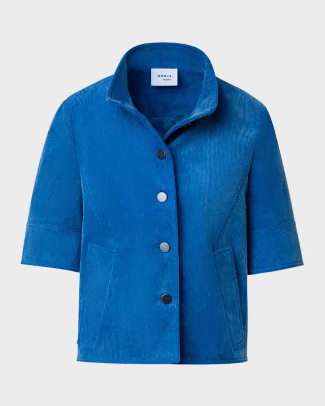 Washed Stretch Corduroy Short Jacket