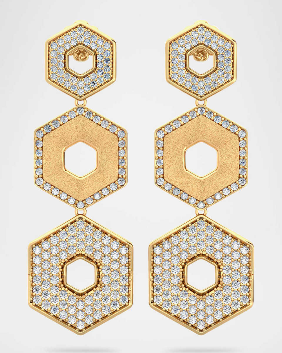 Eclipse Statement Earrings with Diamonds