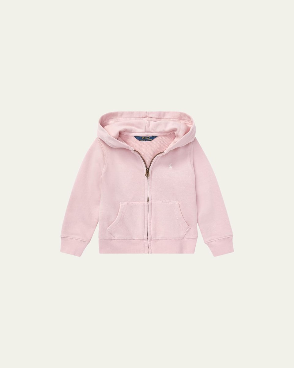 Girl's Drapey Terry Zip Hoodie, Size 2-