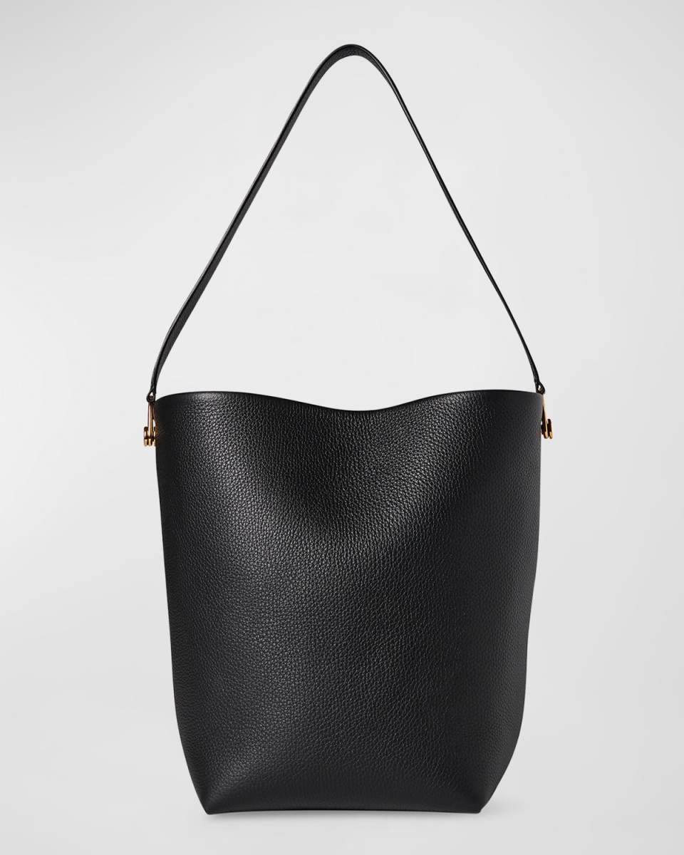 Hook Large N/S Tote Gold in Lux Grained Calfskin