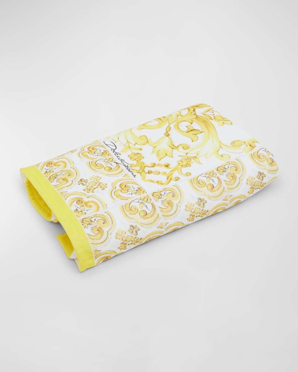 Majolica-Print Terry Cloth Beach Towel