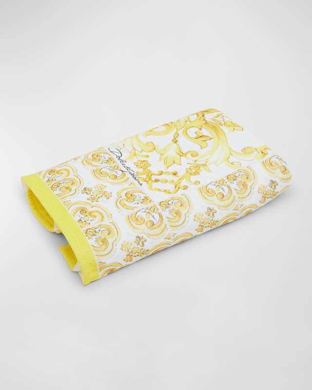 Majolica-Print Terry Cloth Beach Towel