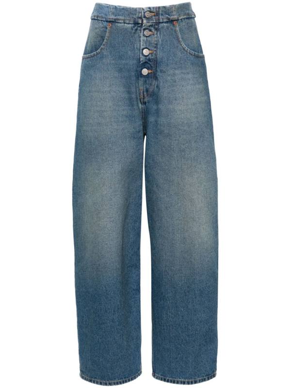 high-rise wide-leg jeans