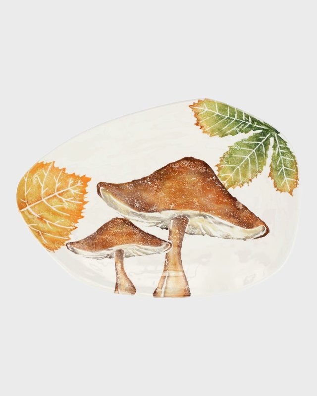 Autunno Mushrooms Oblong Oval Platter