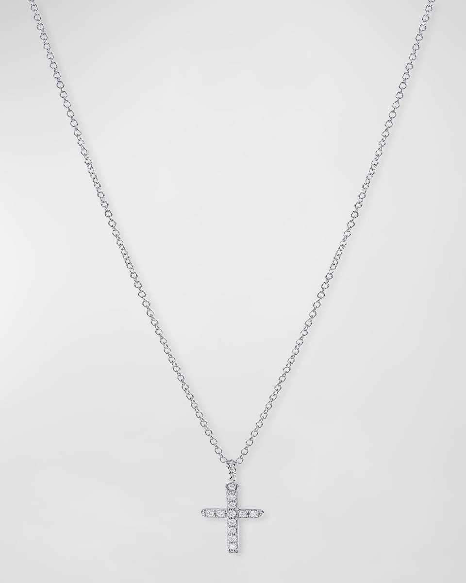 Cable Collectibles Cross Necklace with Diamonds in Gold on Chain